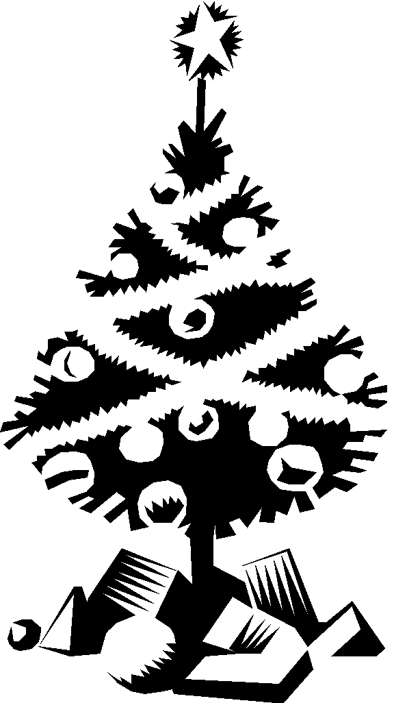 Christmas  black and white christmas tree clipart black and white the cliparts