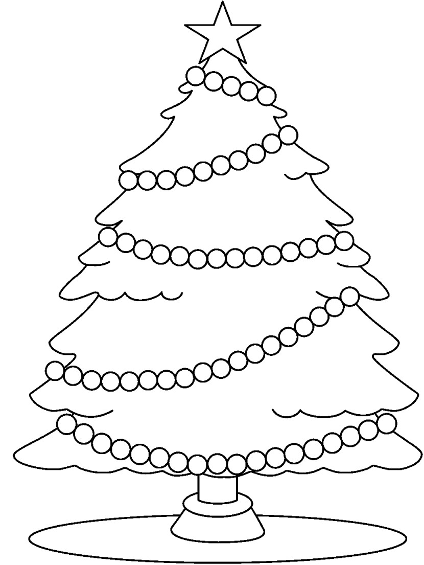 Christmas  black and white christmas tree clipart black and white