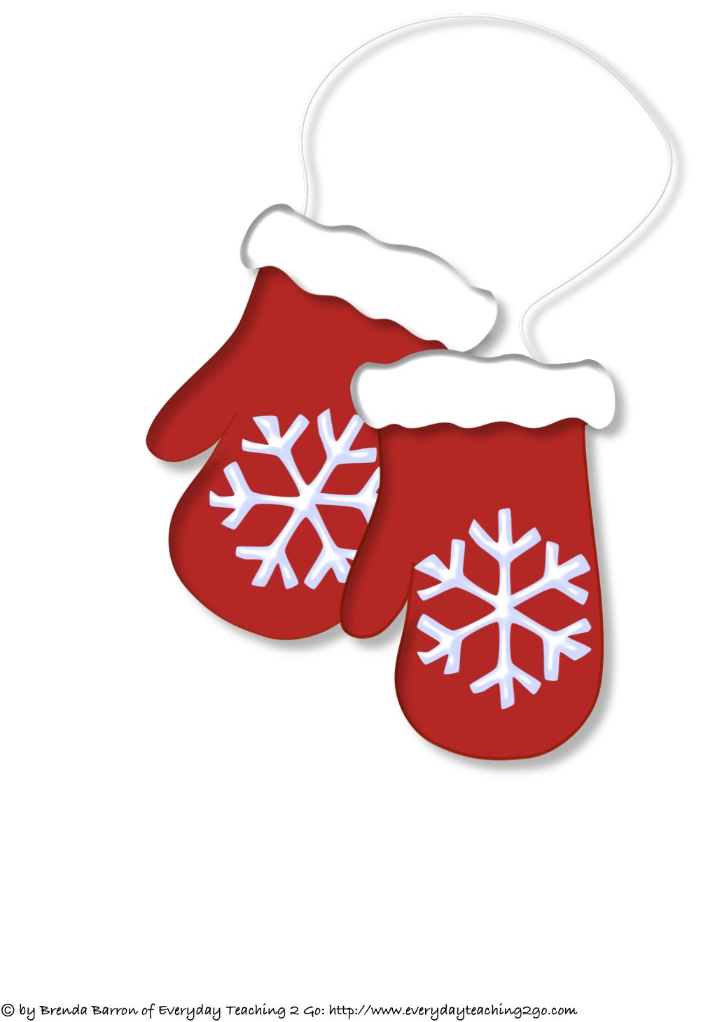 Christmas mittens clipart