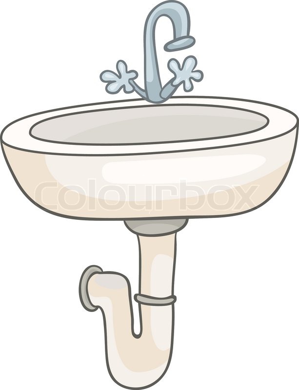 Clip art black and white sink clipart
