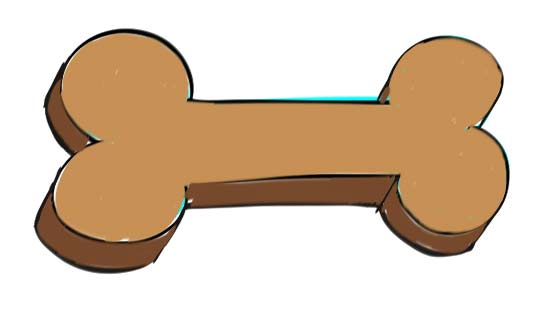 Clip art dog bone toy clipart 2