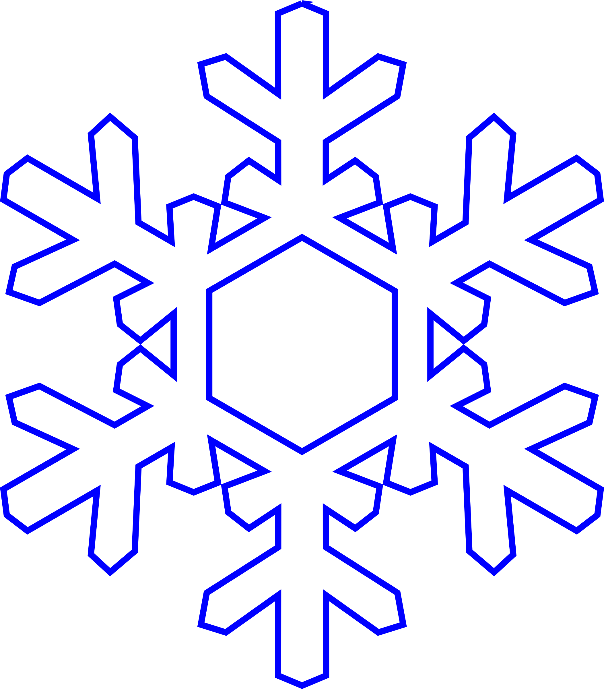 Clipart snowflake simply