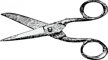 Closed scissors clipart