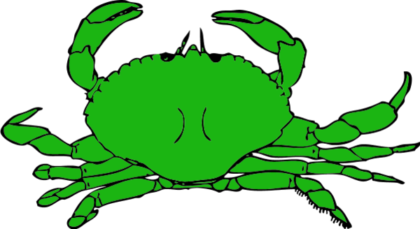 Crab with clamps vector clip art