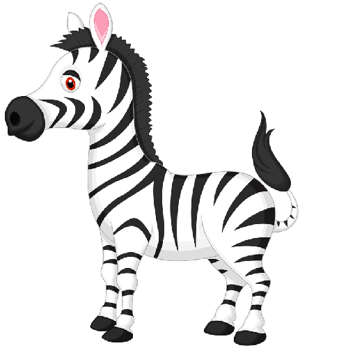 Cute baby zebra cartoon pictures clipart
