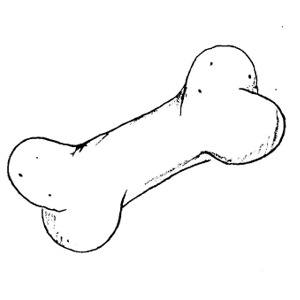 Dog bone clip art clipart 2 free drawing tutorial