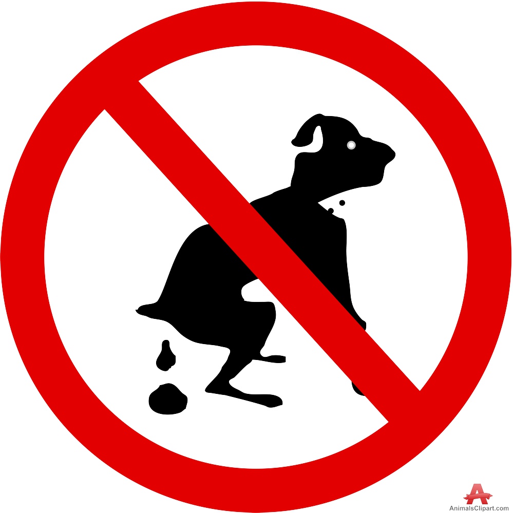 Dog no poop sign free clipart design download
