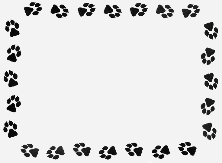 Dog paw border clipart free images 4
