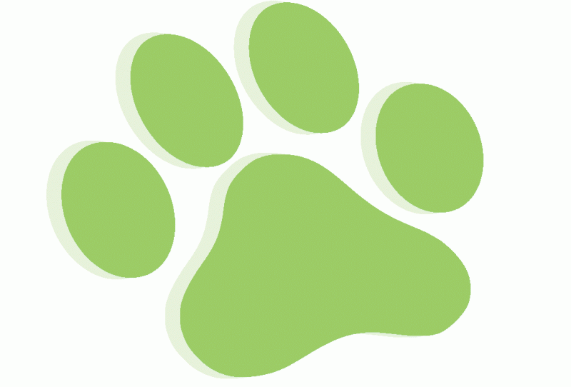 Dog paw picture of a print clipart image