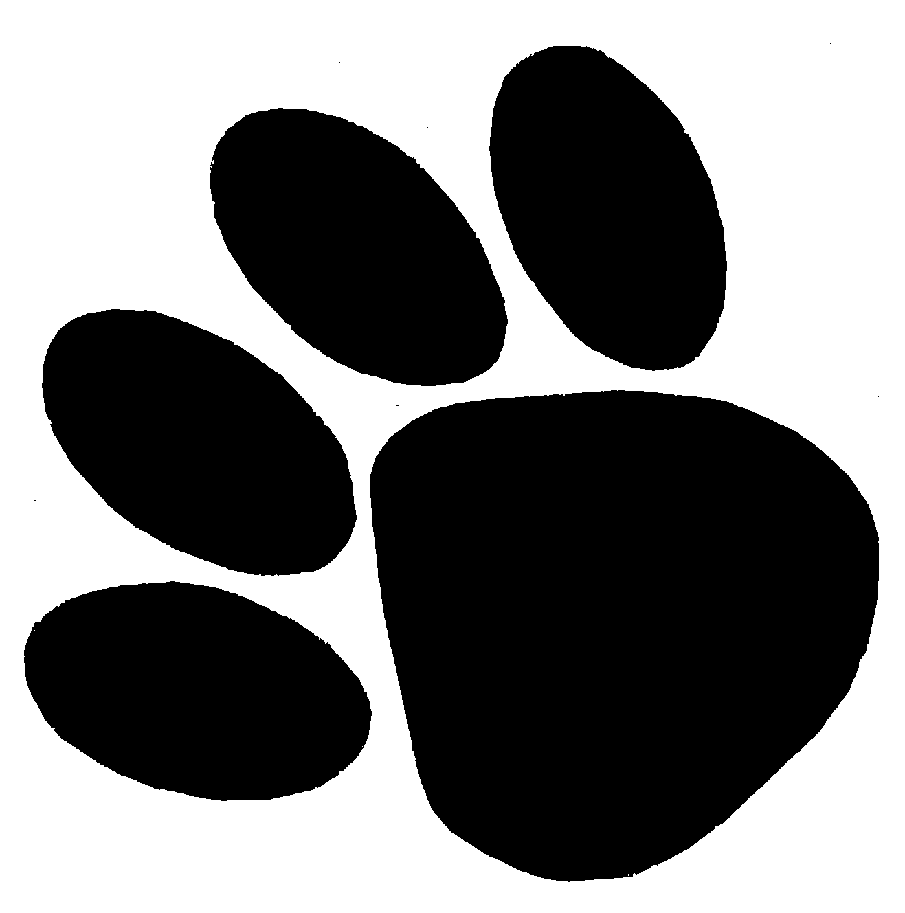 Dog paw print template clipart 2