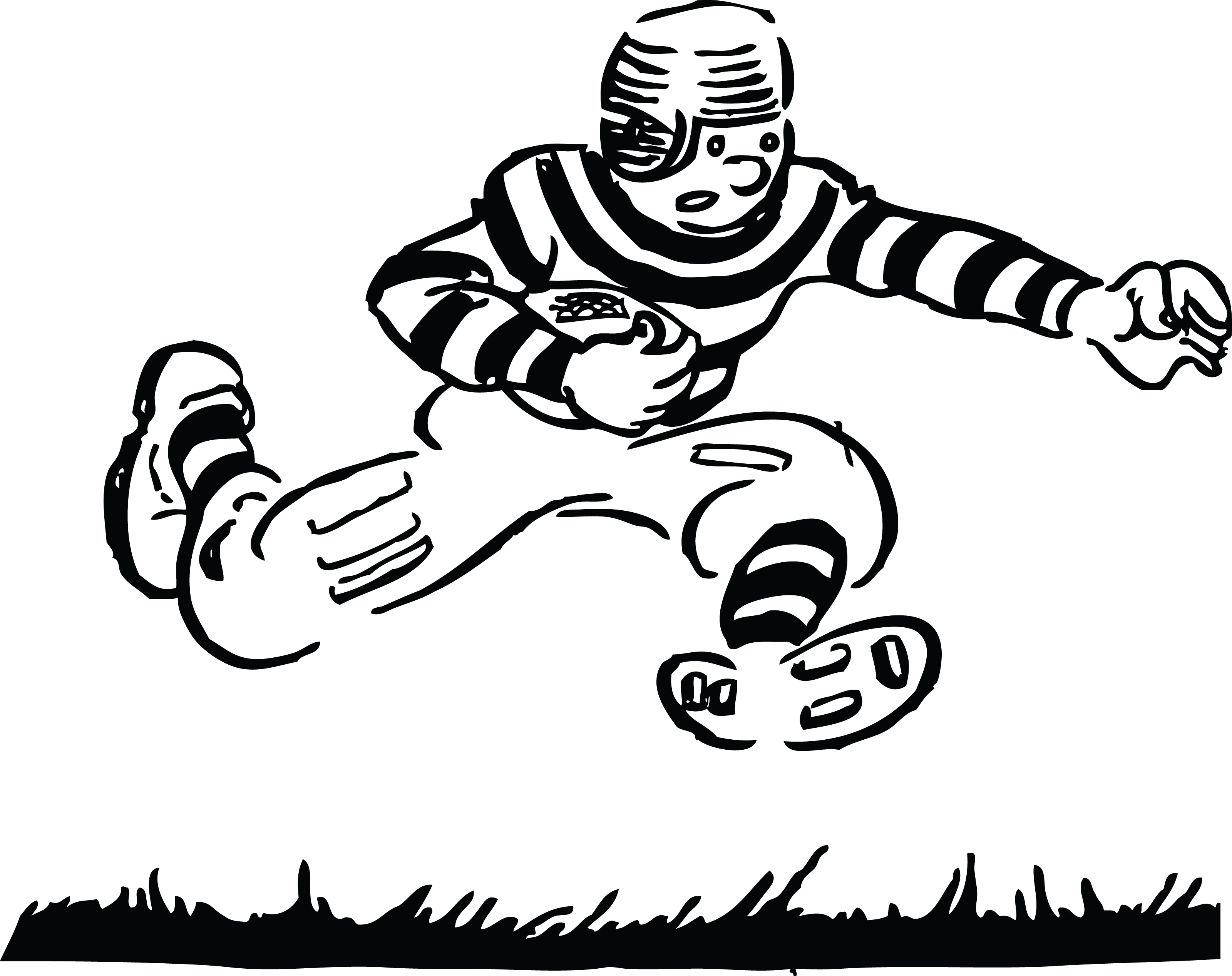 Football  black and white clip art white football and black with bow clipart 2