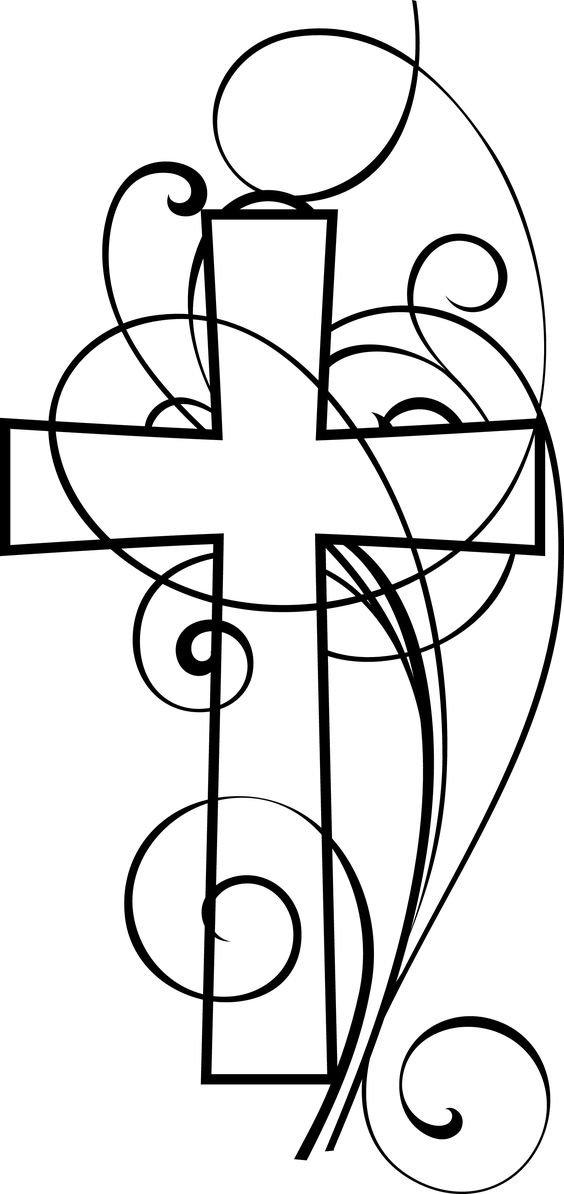 Free christian clip art swirly cross pictures