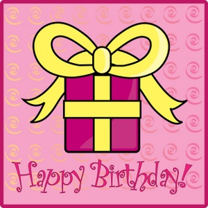 Free present clip art image birthday or t with happy