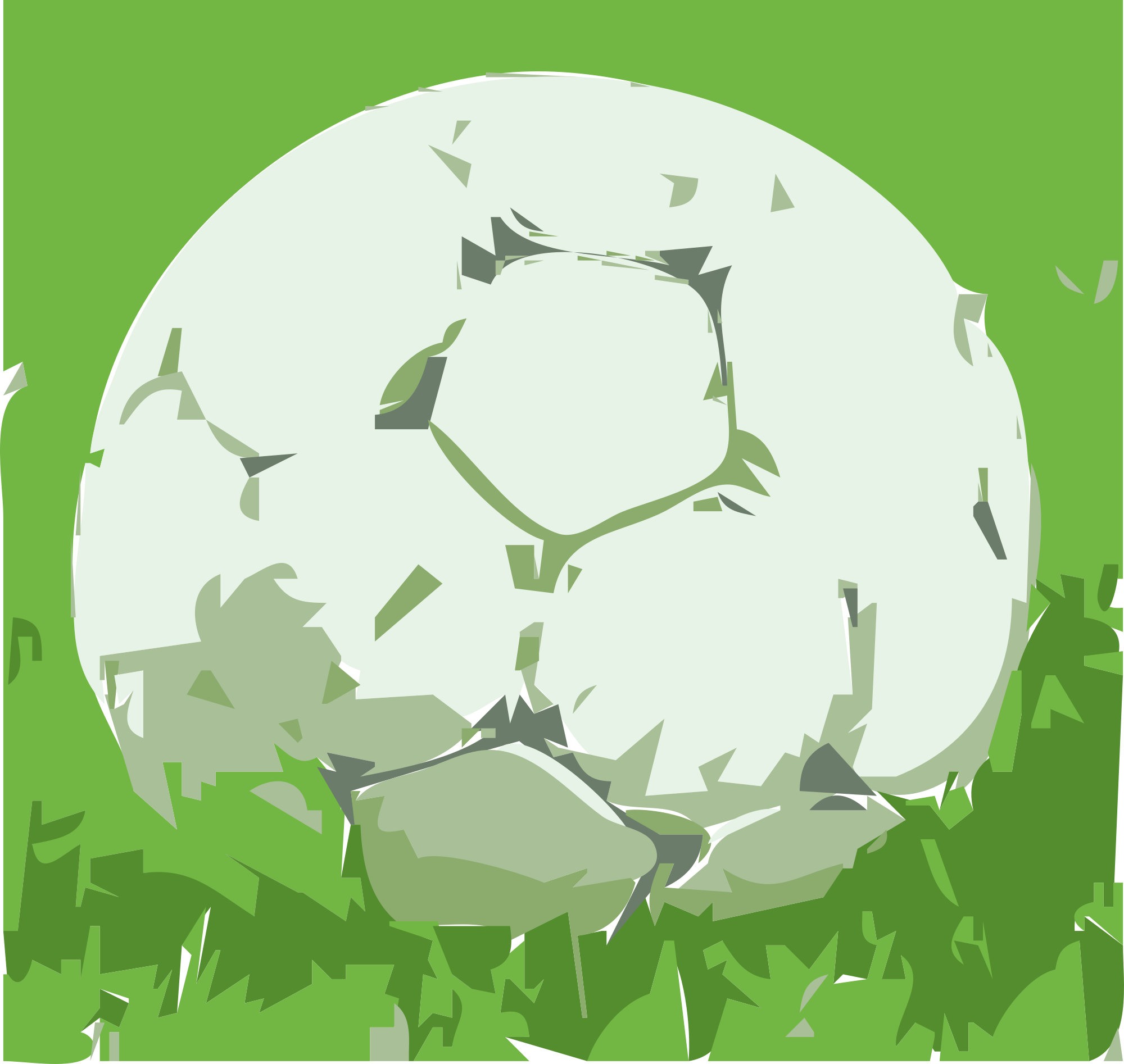Free soccer ball on grass clipart and vector image