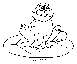Frog  black and white frog cliparts themes frogs frcliparts html