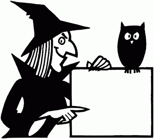 Halloween  black and white halloween witch clipart black and white