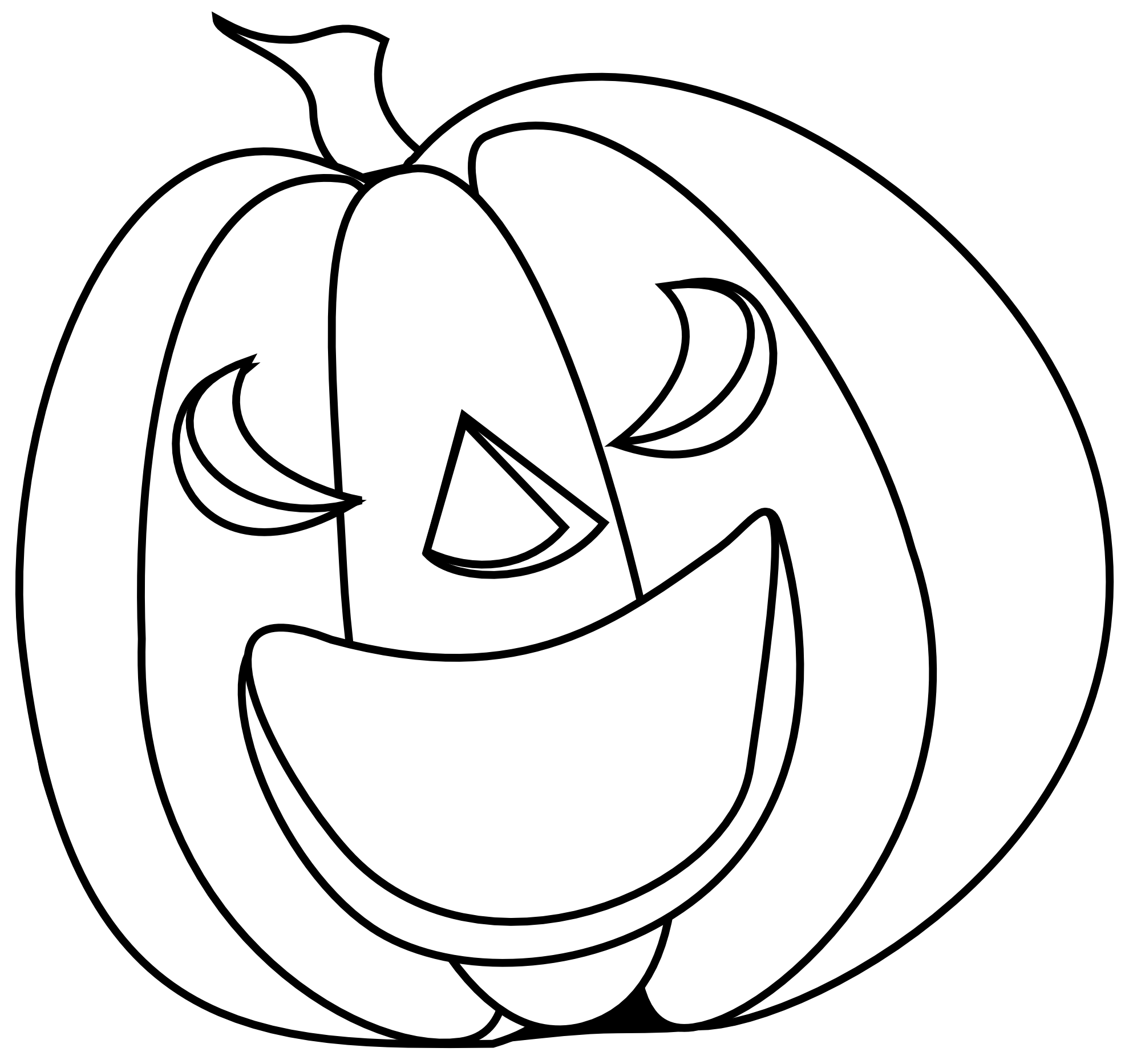Halloween  black and white white pumpkin clipart