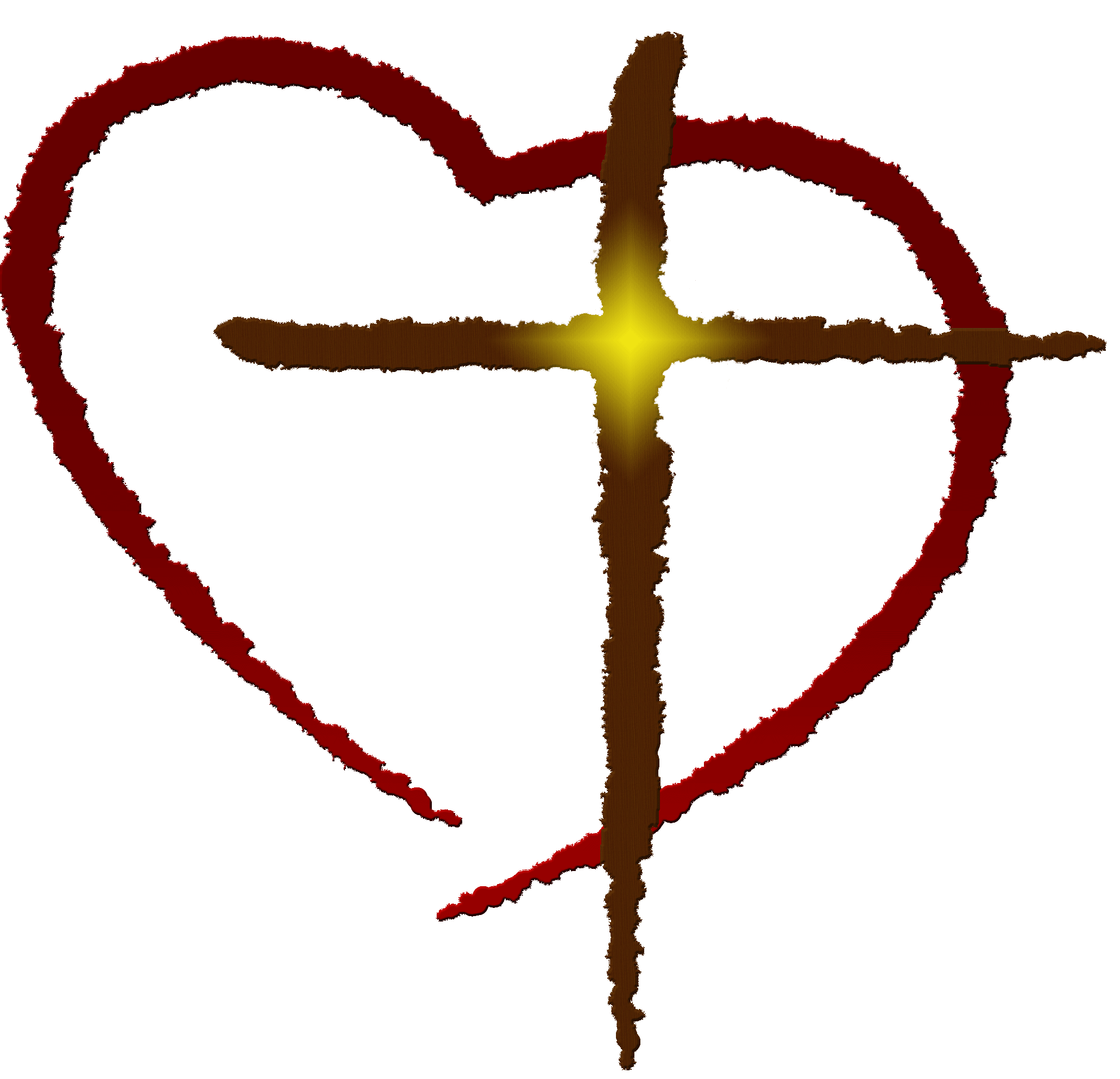 Heart and cross clipart