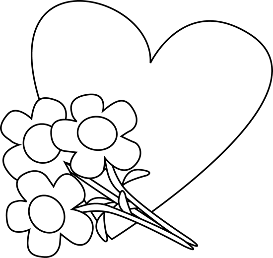 Heart clipart black and white black and white valentine