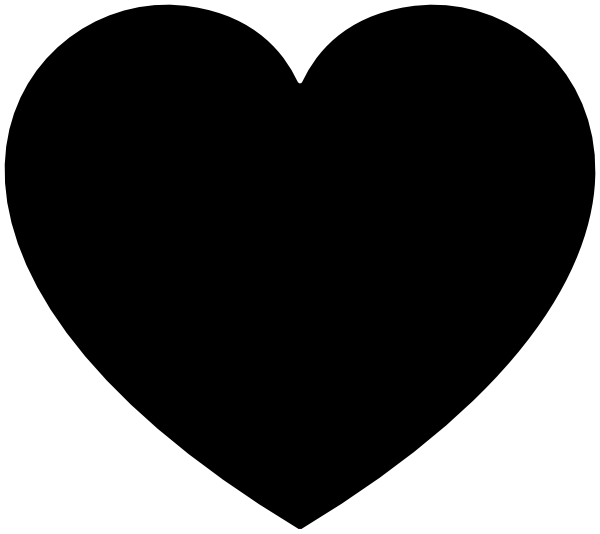 Heart clipart black and white black heart clip art at vector clip art