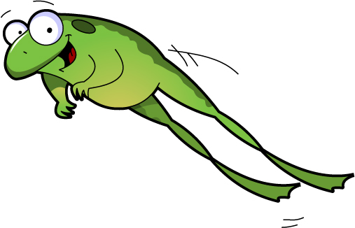 Hopping frog clipart 2