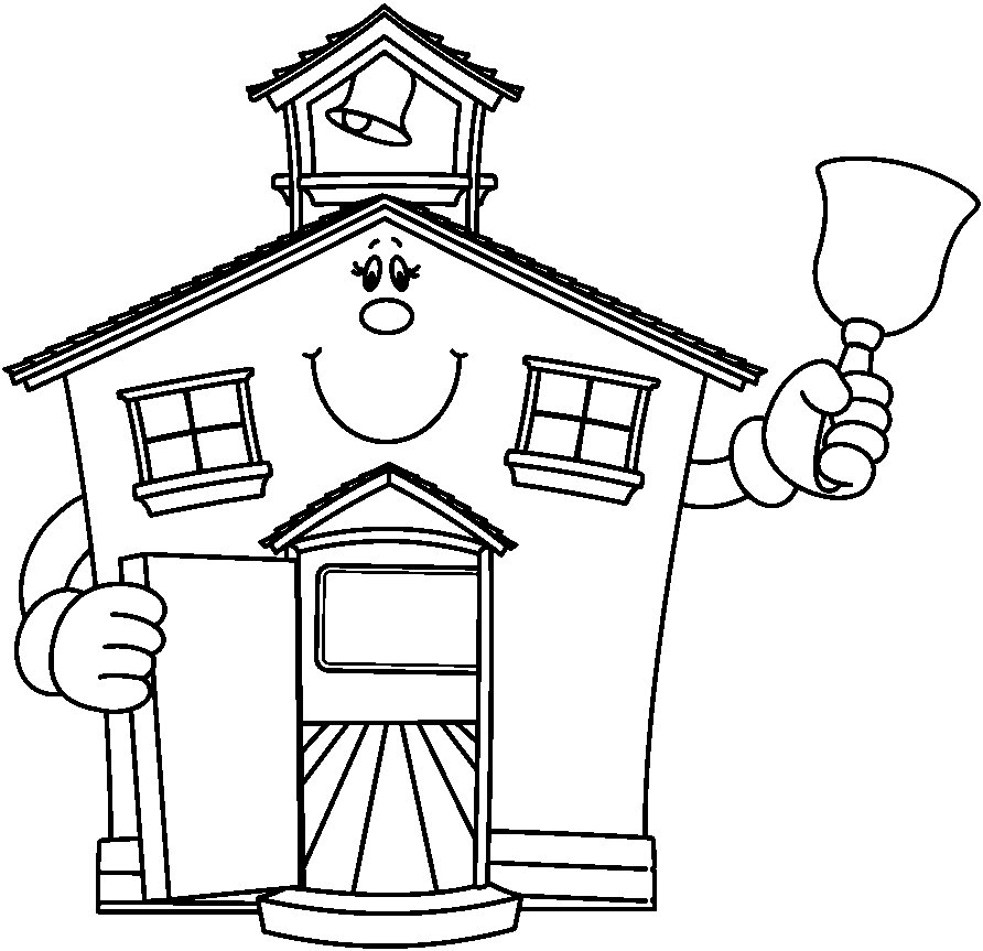 House  black and white black and white school clipart