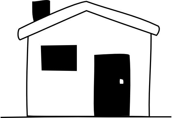 House  black and white house clipart black and white 7