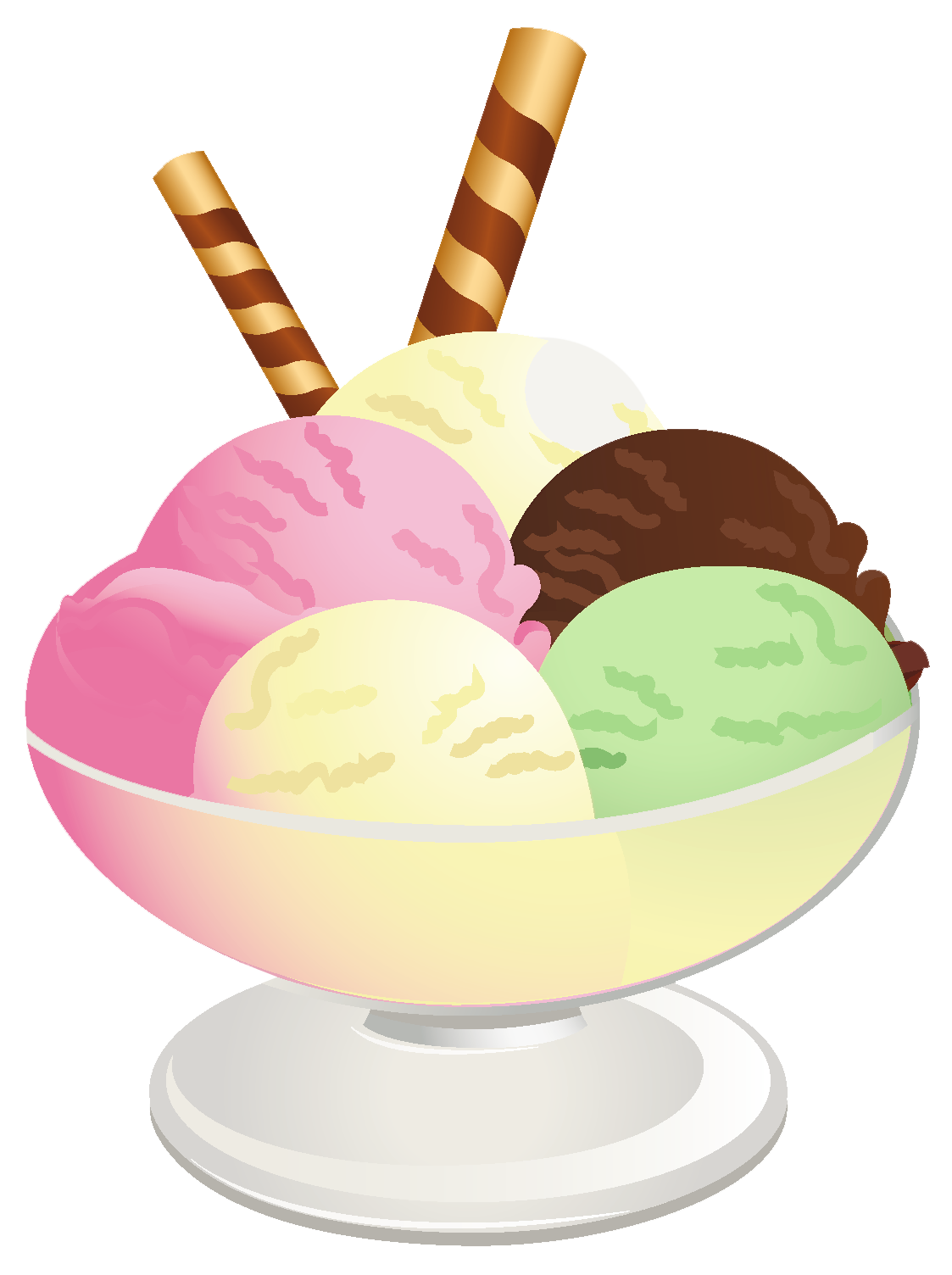 Ice cream sundae picture clipart