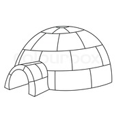 Igloo outline clipart - WikiClipArt