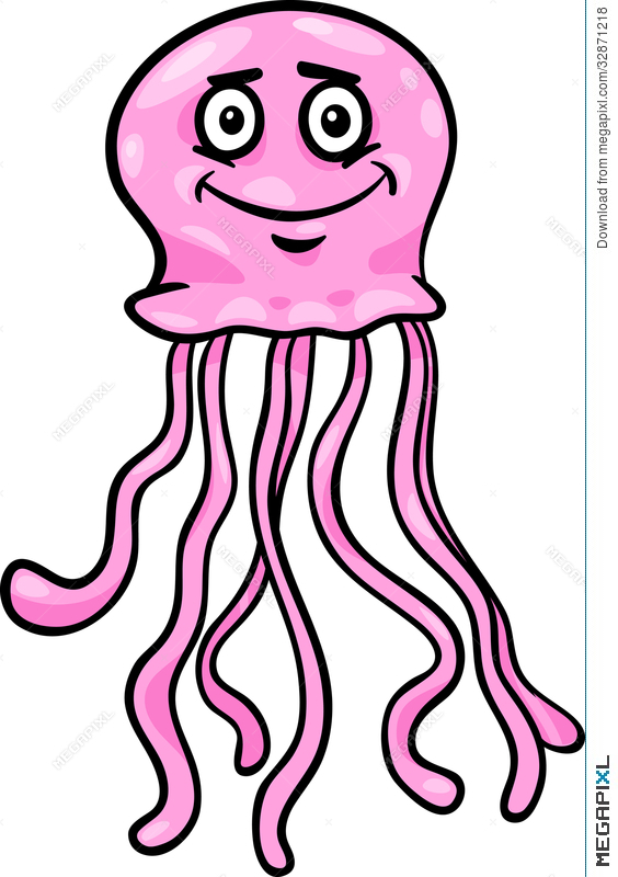 Jellyfish clip art cartoon illustration