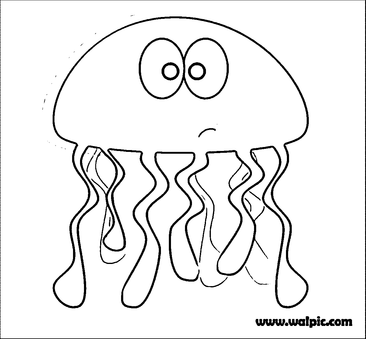 Jellyfish clipart wecoloringpage