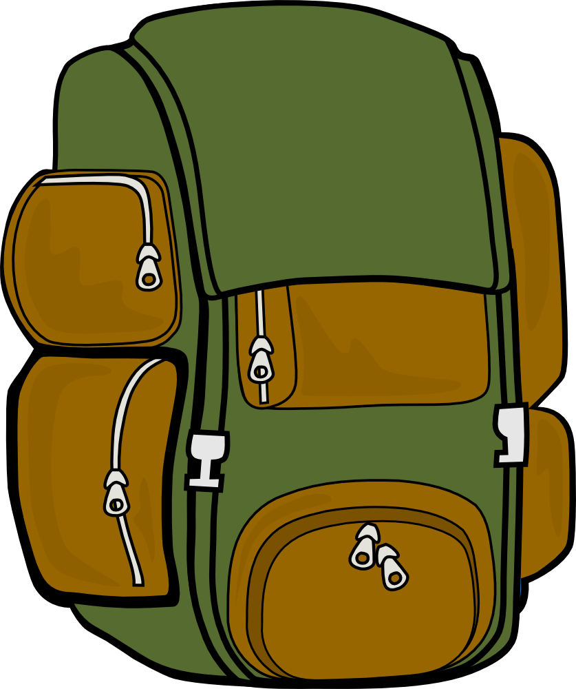 Kid with backpack clipart free images