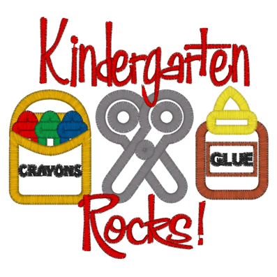 Kindergarten rocks school clipart