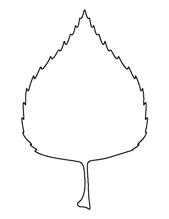 Leaf outline birch leaf pattern use the printable outline for crafts creating clip art