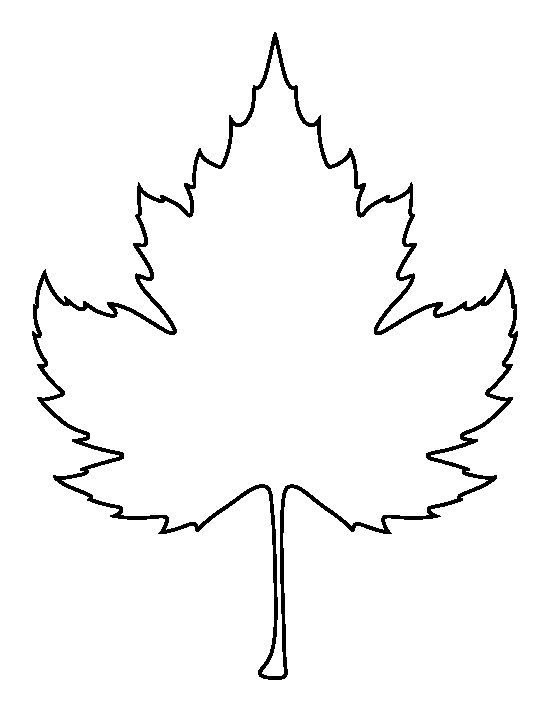 Leaf outline sycamore leaf pattern use the printable outline for crafts clipart