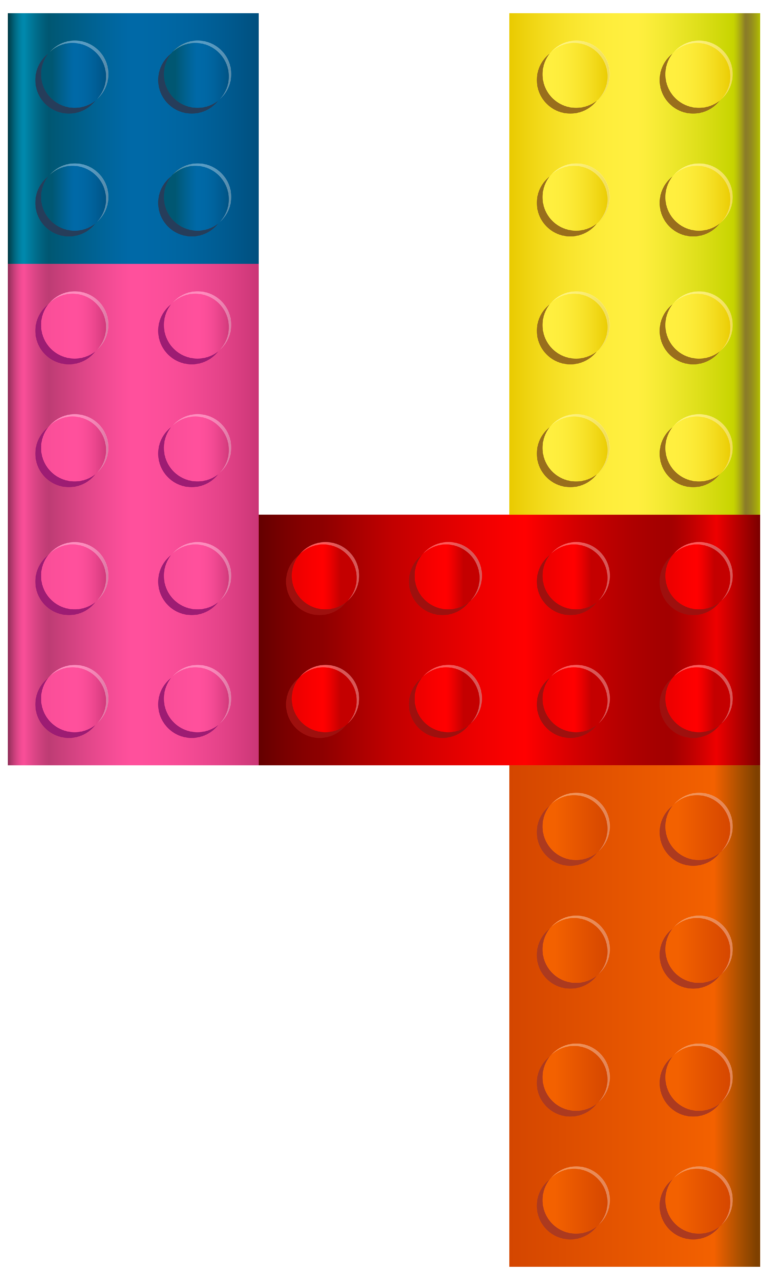 Lego Number Four Transparent Clip Art Image WikiClipArt