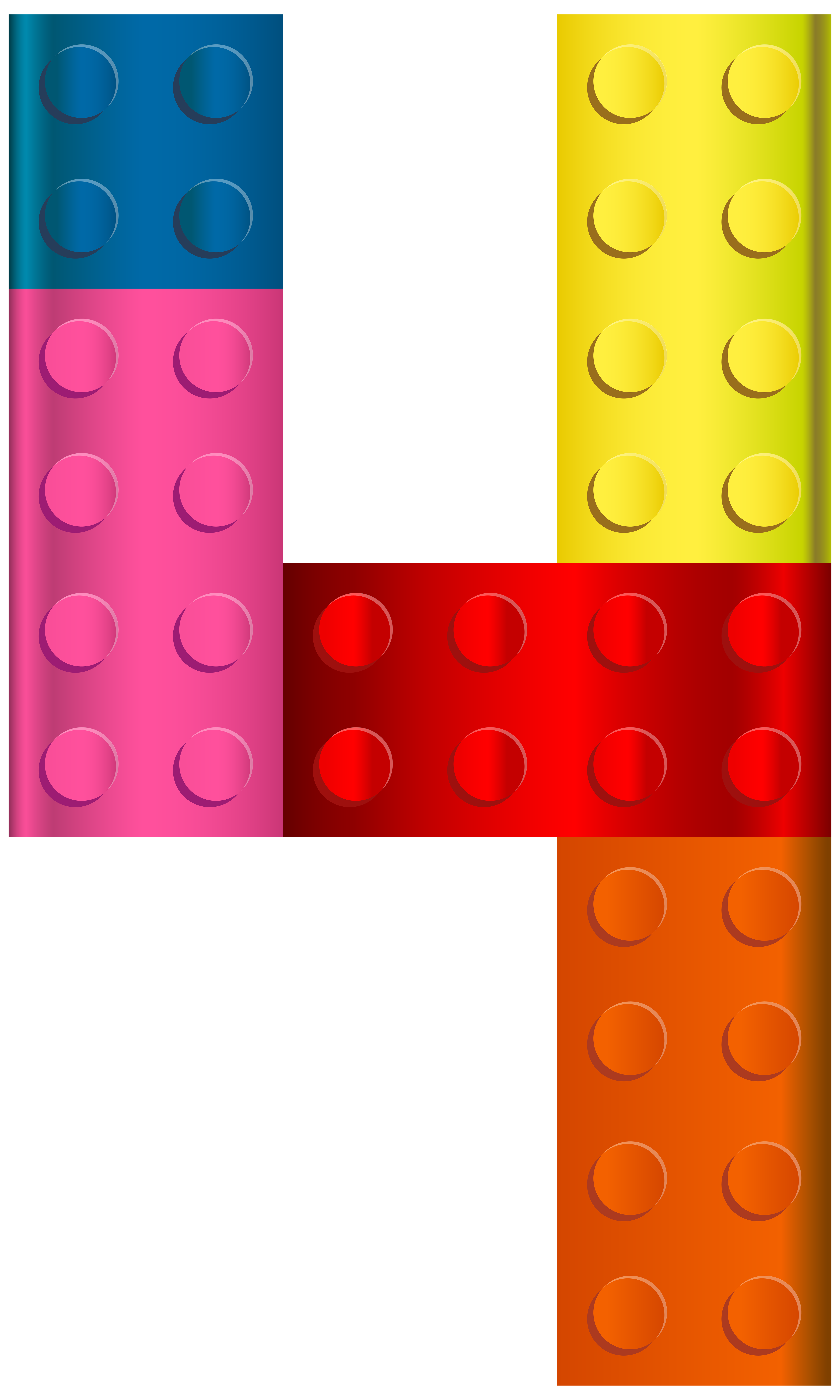 Lego number four transparent clip art image