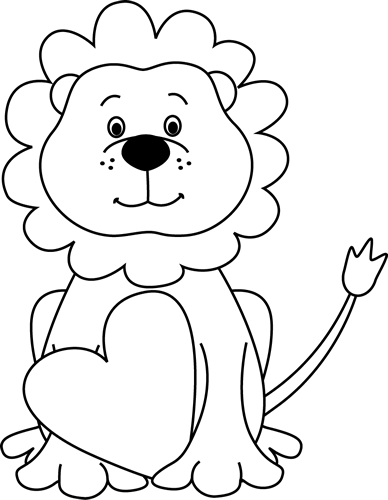 Lion  black and white baby lion clipart black and white free