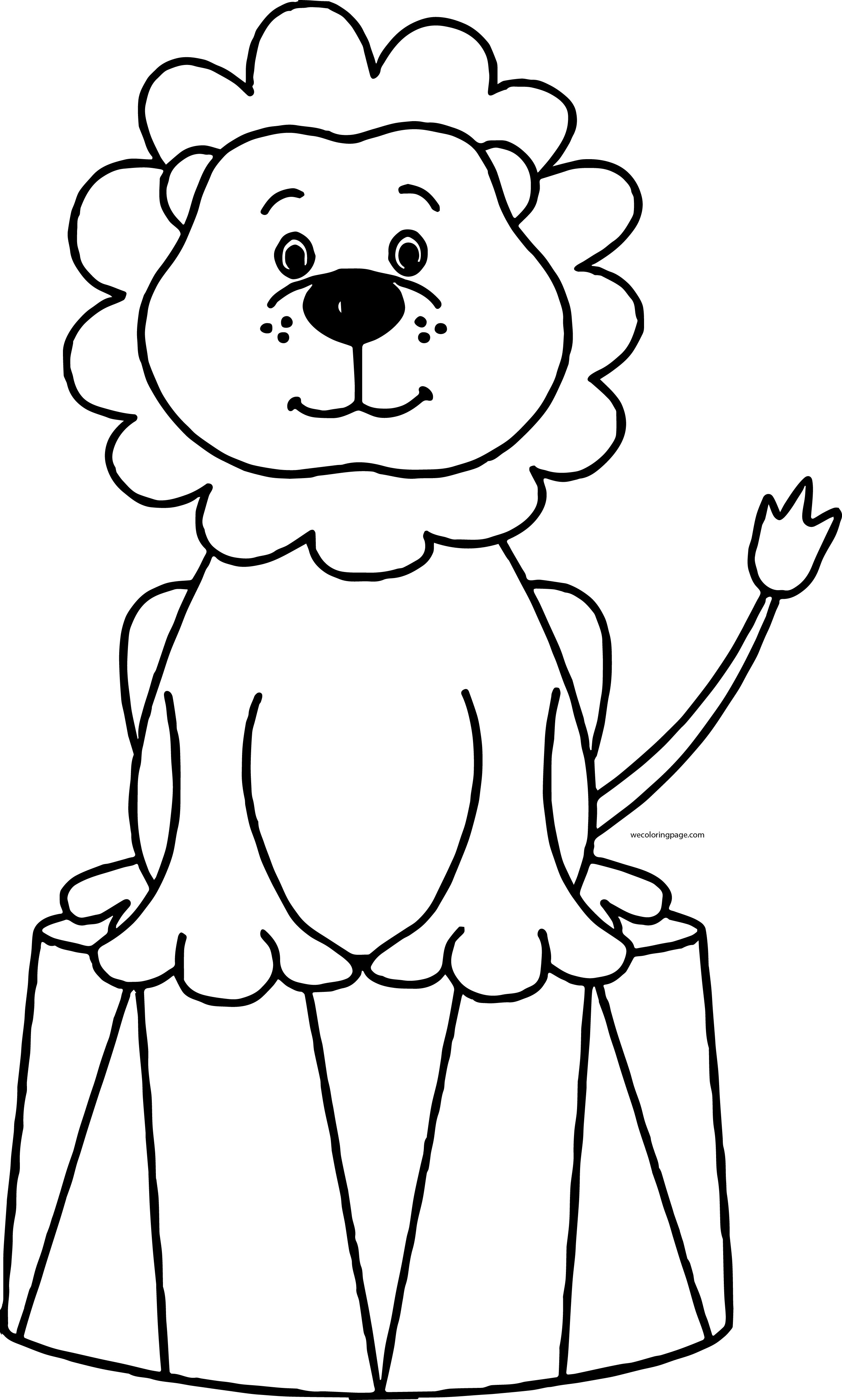 Lion  black and white circus lion clipart black and white