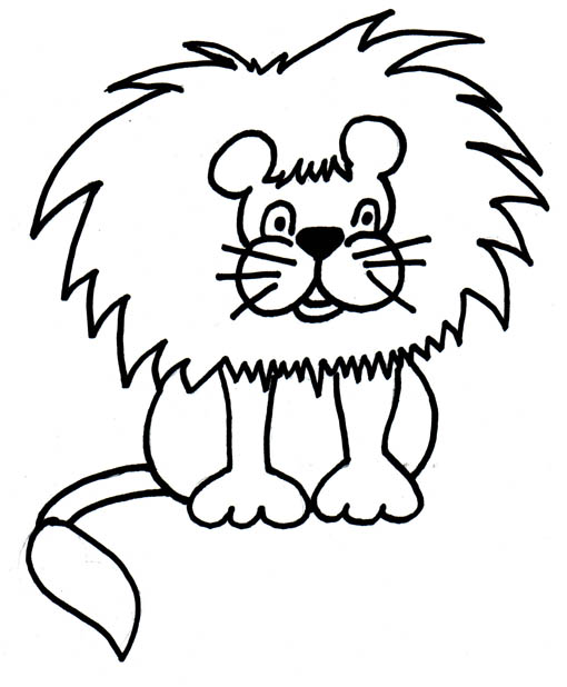 Lion  black and white cute lion clipart black and white free