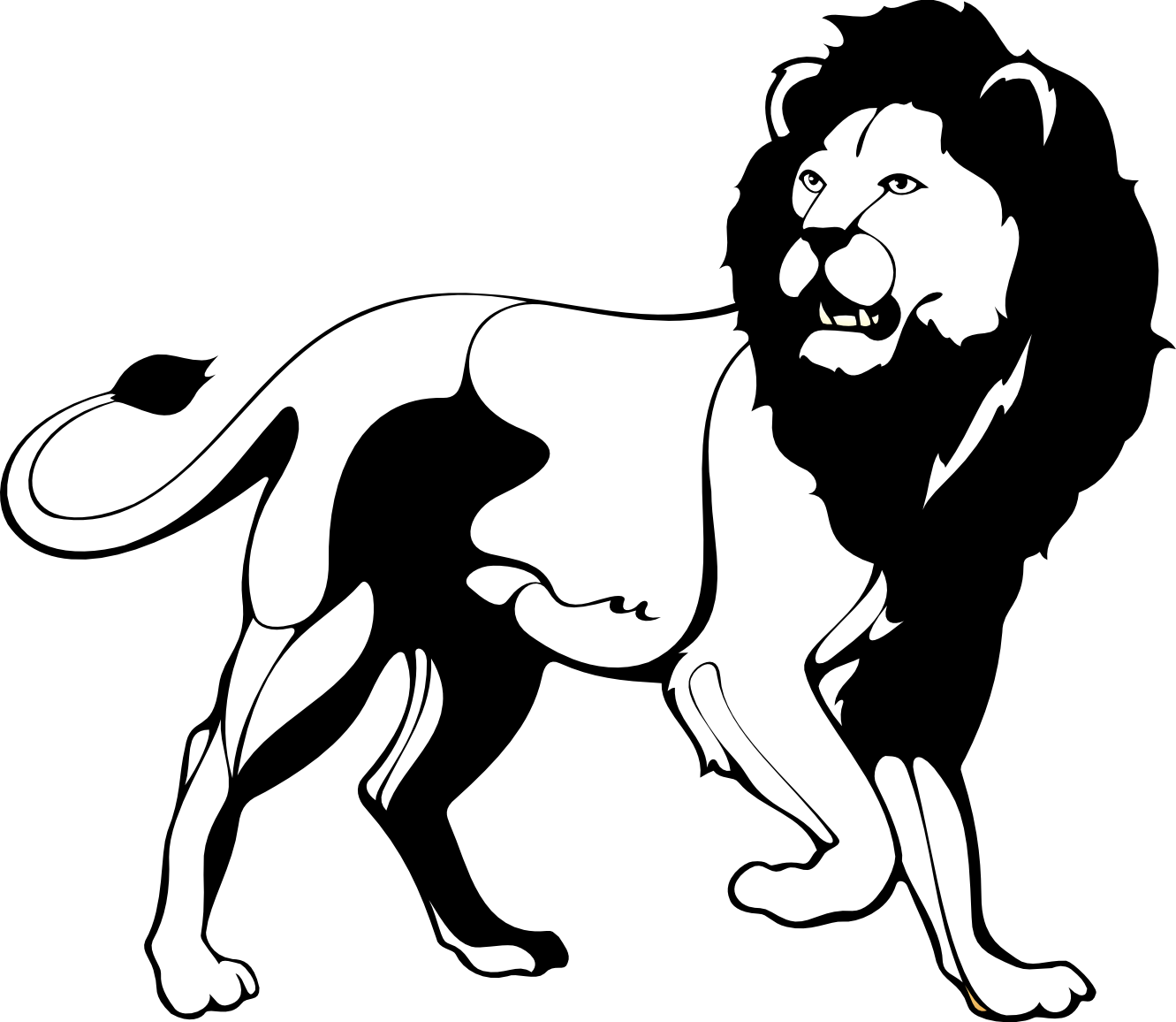 Lion  black and white lion clip art black and white free clipart images 4