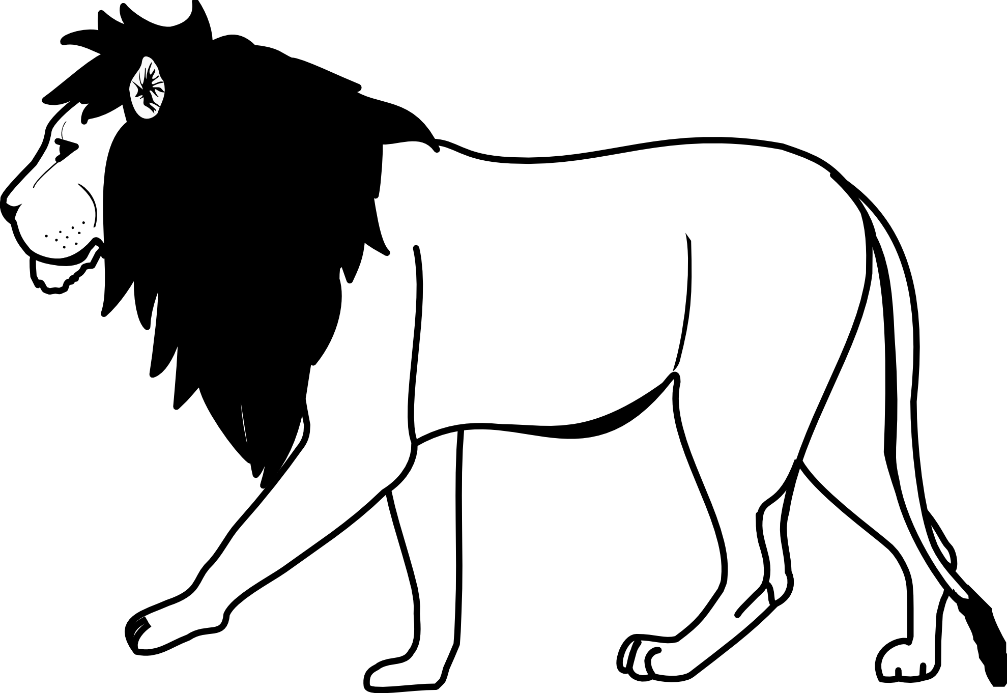 Lion  black and white lion clipart black and white