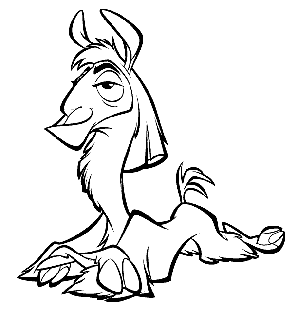 Llama emperors new groove coloring pages clipart