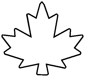 Maple leaf outline clipart 2