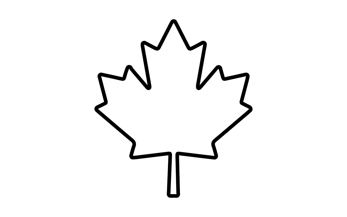 Maple leaf outline clipart 3