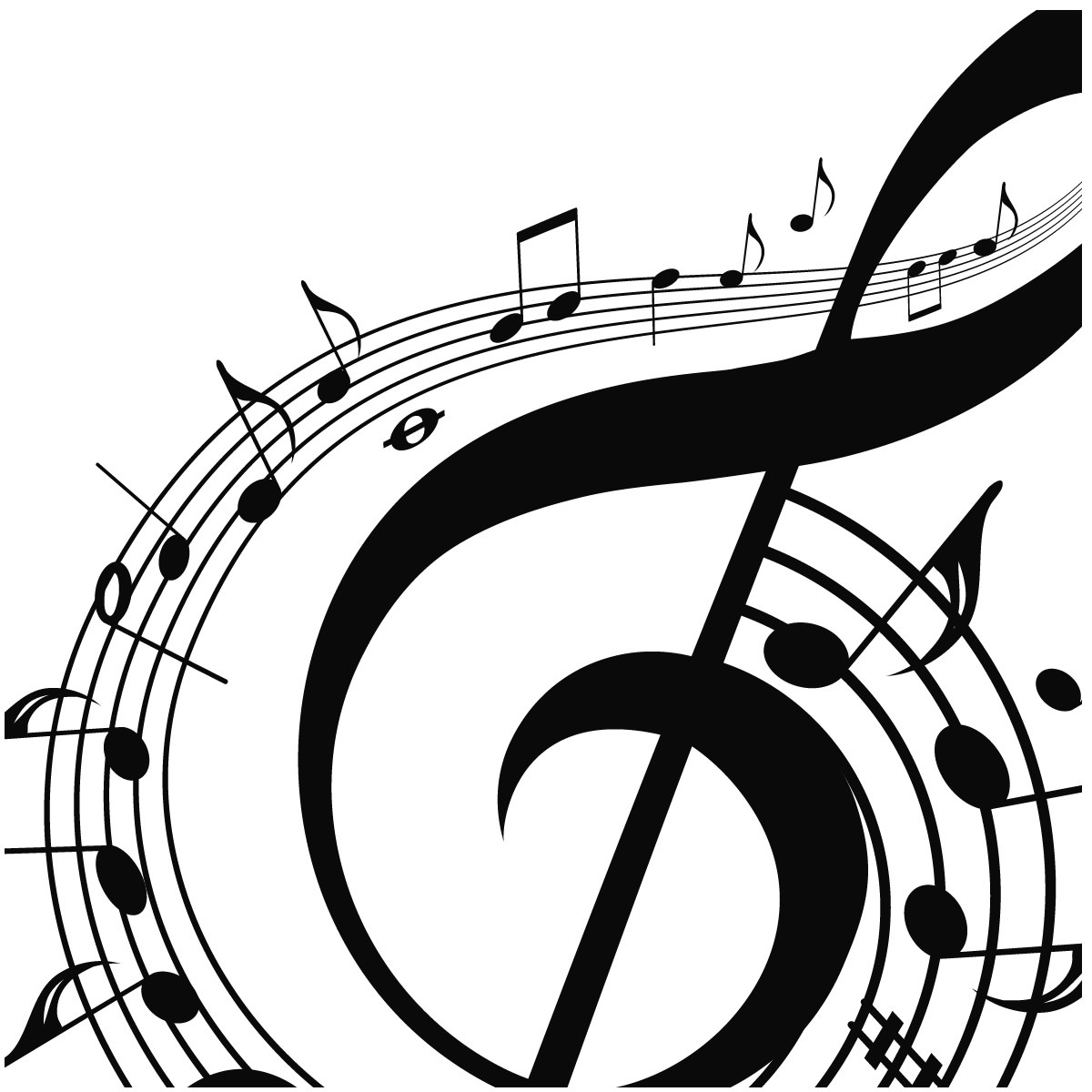 Music Note Musical Notes Background Clipart WikiClipArt