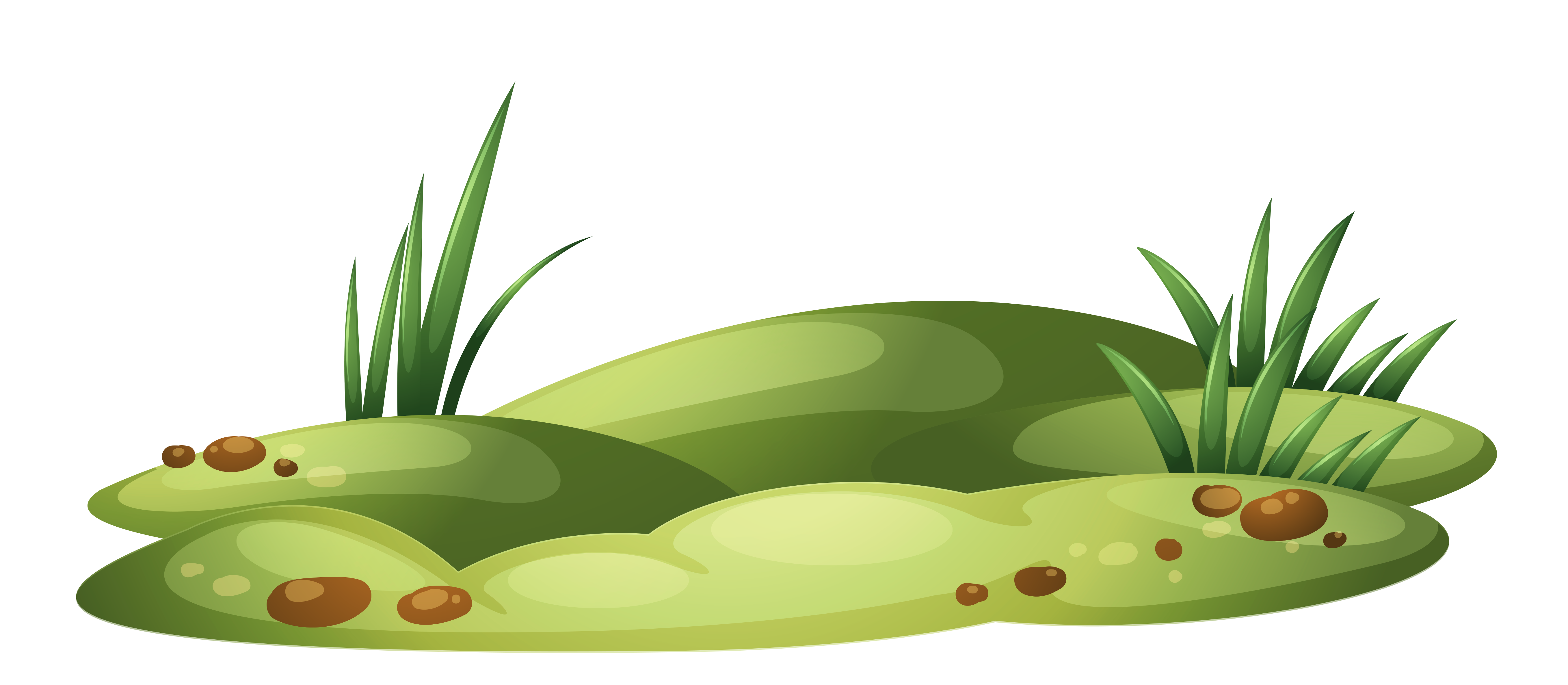 Patch with grass transparent clipart