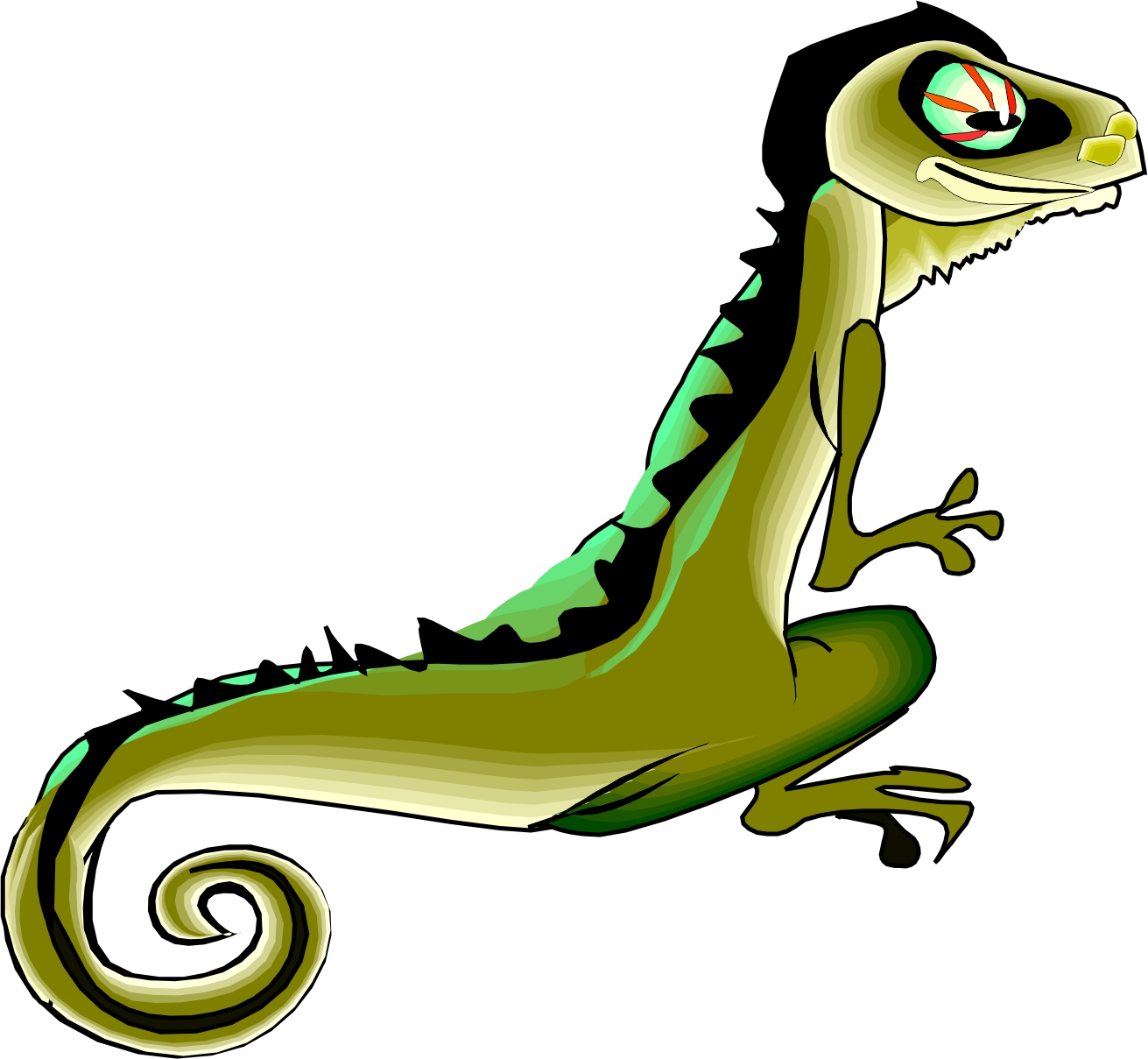 Pictures of cartoon lizards clip art