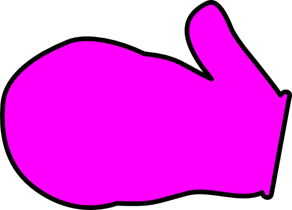 Pink mitten clip art at vector clip art