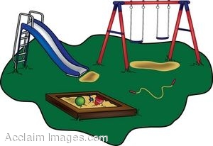 Playground swing set clipart